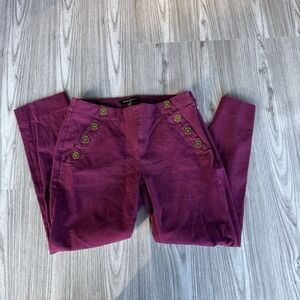 Banana Republic Women's Cranberry Sloan Capri Trouser Pants Size Petite 4!